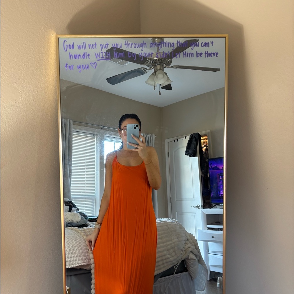 Fashion Nova Orange Maxi Dress